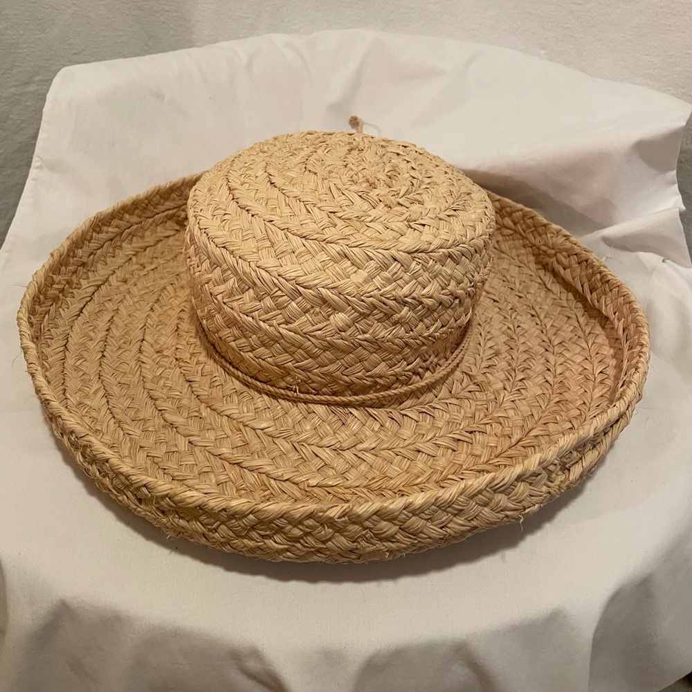 Helen Kaminski Natural Straw Wide-Brim Boater Hat